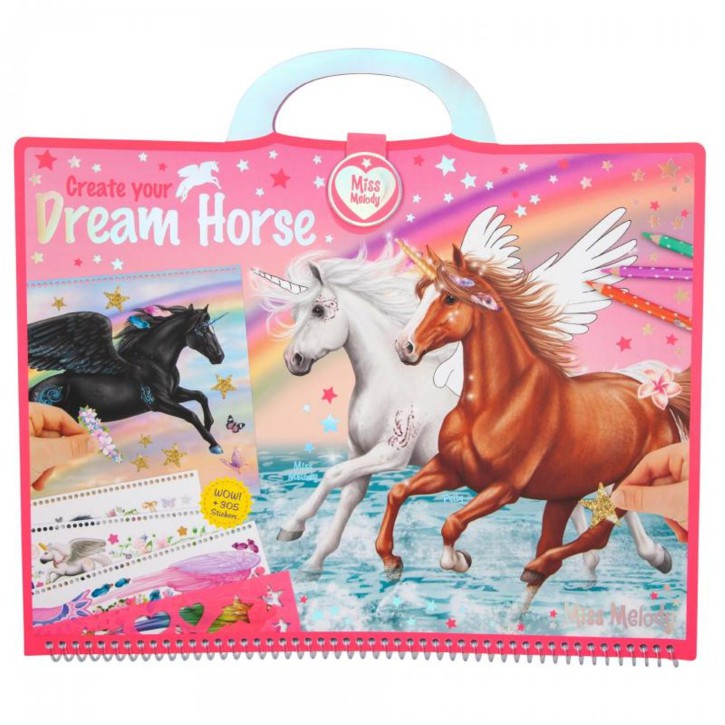 Depesche 10898 Malbuch Miss Melody, Create your Dream Horse, ca. 30,5 x 33 x 1,5 cm