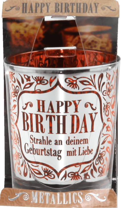 Metallics Kerzenlicht Teelichtleuchter Happy Birthday Metallics Kerzenlicht Teelichtleuchter Happy Birthday