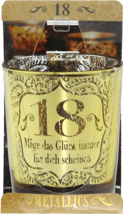 Metallics Kerzenlicht Teelichtleuchterzum 18. Geburtstag Metallics Kerzenlicht Teelichtleuchterzum 18. Geburtstag