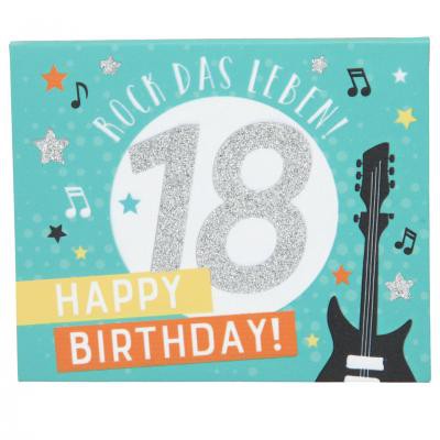 WUNSCHERFÜLLER Soundboxen Zahlengeburtstage 1 Stück - Rock das Leben! 18 Happy Birthday- zum 18. Geburtstag