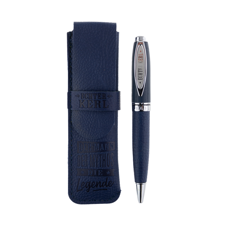 Bamboo Persönlicher  Kuli Kugelschreiber Stift mit Namen o. Spruch Personalisiertes Etui Monogramm-Design persönliches Geschenk (Kuli Echter Kerl)