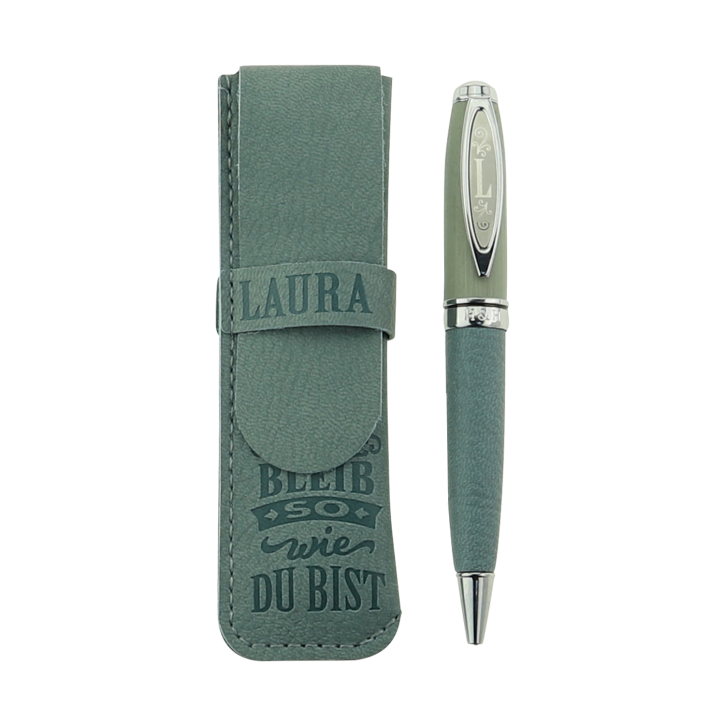 Bamboo Persönlicher Kuli Kugelschreiber Stift mit Namen o. Spruch Personalisiertes Etui Monogramm-Design persönliches Geschenk (Kuli Laura ) Bamboo Persönlicher Kuli Kugelschreiber Stift mit Namen o. Spruch Personalisiertes Etui Monogramm-Design persönliches Geschenk (Kuli Laura )