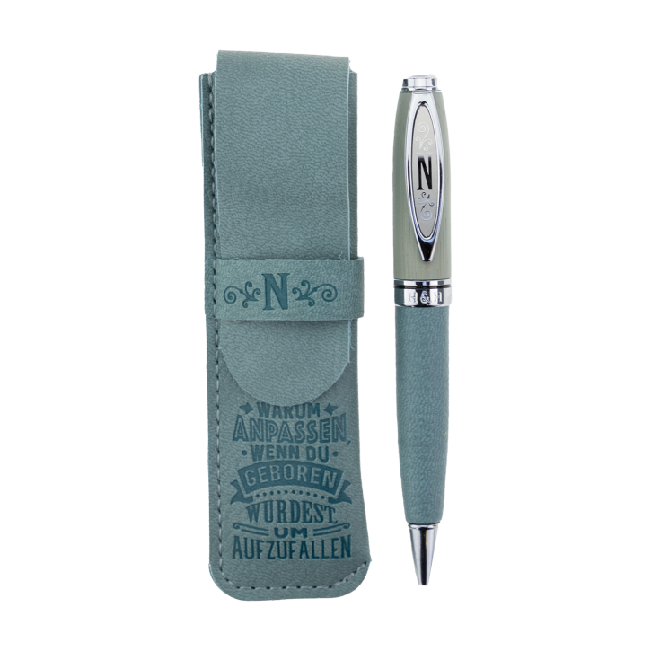 Bamboo Persönlicher Kuli Kugelschreiber Stift mit Namen o. Spruch Personalisiertes Etui Monogramm-Design persönliches Geschenk (Kuli N) Bamboo Persönlicher Kuli Kugelschreiber Stift mit Namen o. Spruch Personalisiertes Etui Monogramm-Design persönliches Geschenk (Kuli N)