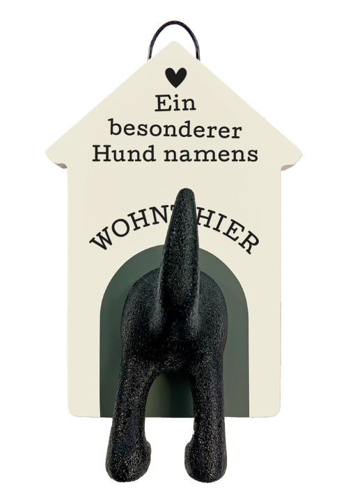 History & Heraldry Personalisierte Leinenhalter für Hunde als Leinenparkplatz, für Hundegarderobe o. als Wanddeko Hunde Accessoires - Leinenhalter Blanko Creme