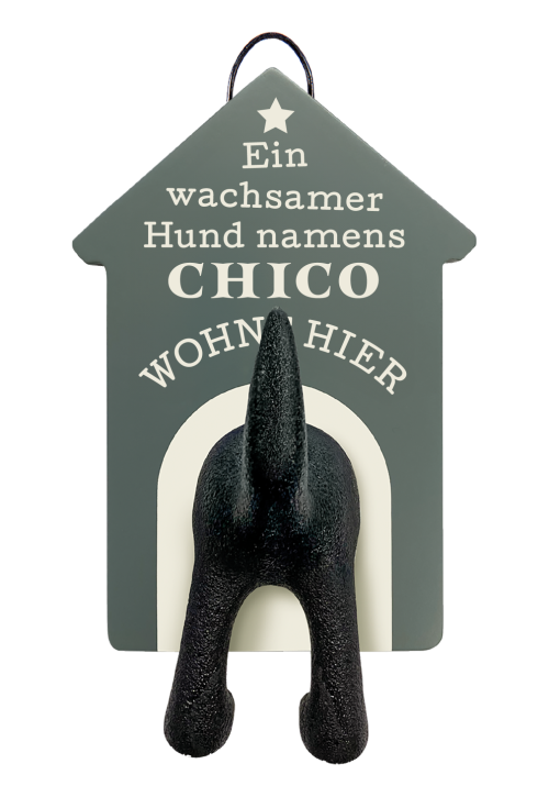 History & Heraldry Personalisierte Leinenhalter für Hunde als Leinenparkplatz, für Hundegarderobe o. als Wanddeko Hunde Accessoires - Leinenhalter Chico
