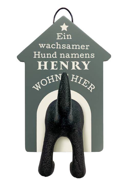 History & Heraldry Personalisierte Leinenhalter für Hunde als Leinenparkplatz, für Hundegarderobe o. als Wanddeko Hunde Accessoires - Leinenhalter Henry