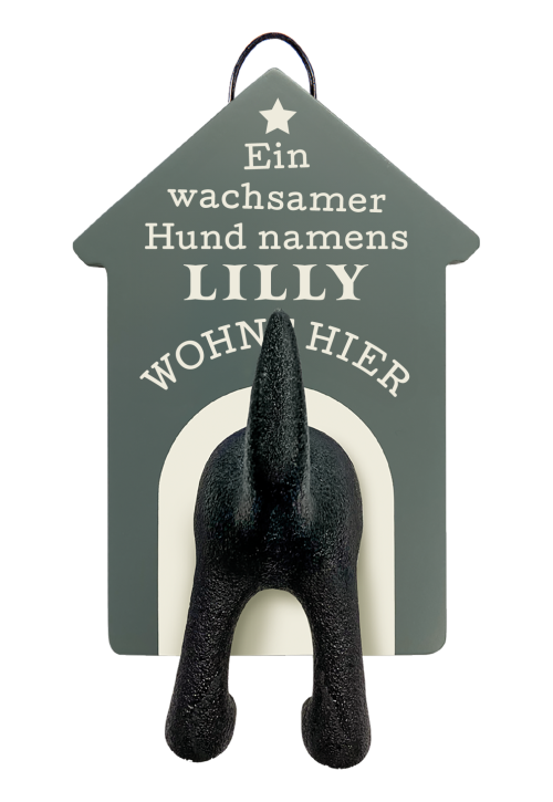 History & Heraldry Personalisierte Leinenhalter für Hunde als Leinenparkplatz, für Hundegarderobe o. als Wanddeko Hunde Accessoires - Leinenhalter Lilly
