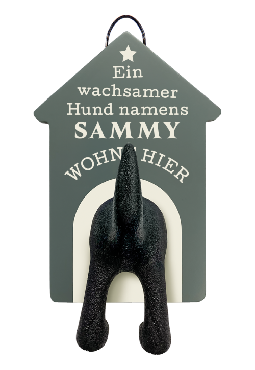 History & Heraldry Personalisierte Leinenhalter für Hunde als Leinenparkplatz, für Hundegarderobe o. als Wanddeko Hunde Accessoires - Leinenhalter Sammy