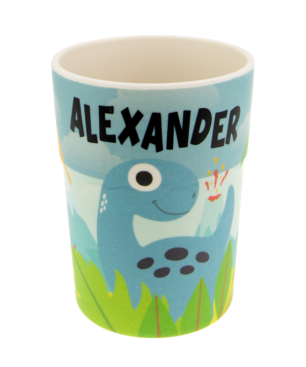 Bunter personalisierter Namens Kinderbecher mit  Namen Alexander