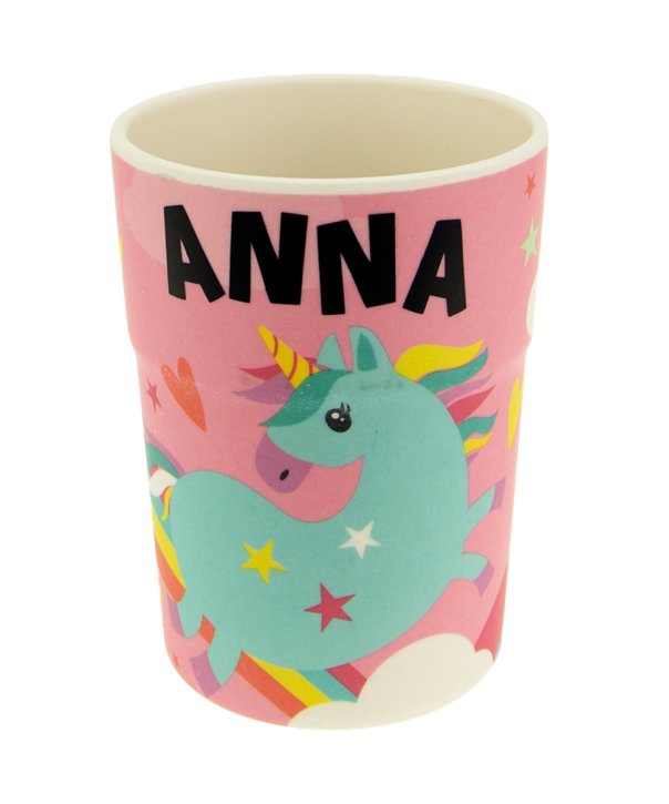 Bunter personalisierter Namens Kinderbecher mit  Namen Anna