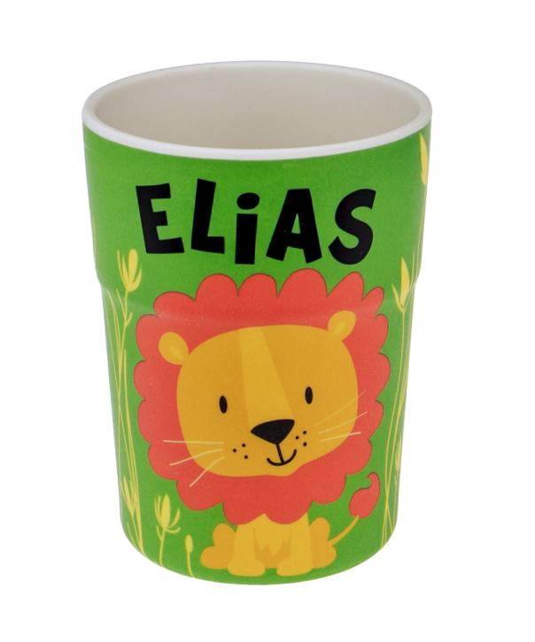 Bunter personalisierter Namens Kinderbecher mit  Namen Elias
