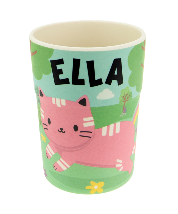 Bunter personalisierter Namens Kinderbecher mit  Namen Ella