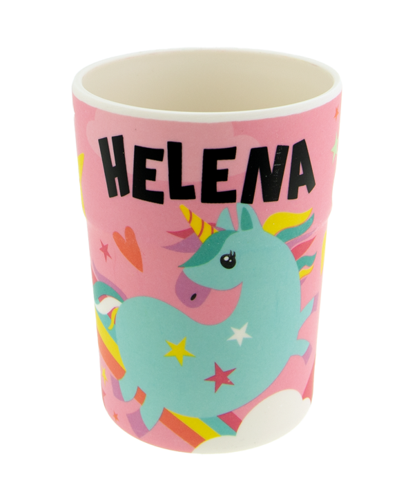 Bunter personalisierter Namens Kinderbecher mit  Namen Helena