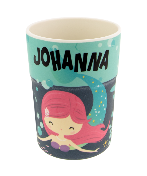 Bunter personalisierter Namens Kinderbecher mit  Namen Johanna