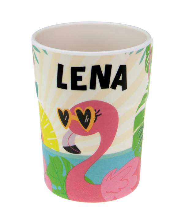 Bunter personalisierter Namens Kinderbecher mit  Namen Lena