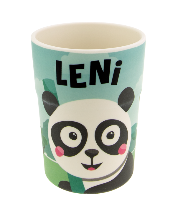 Bunter personalisierter Namens Kinderbecher mit  Namen Leni