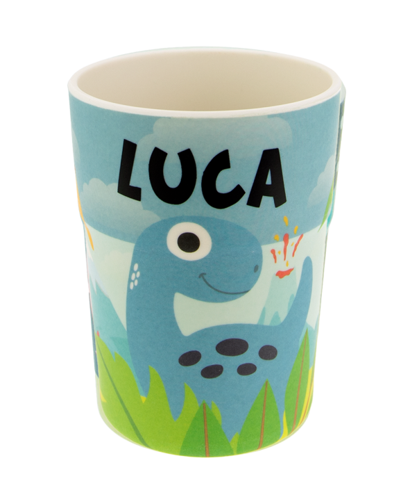 Bunter personalisierter Namens Kinderbecher mit  Namen Luca