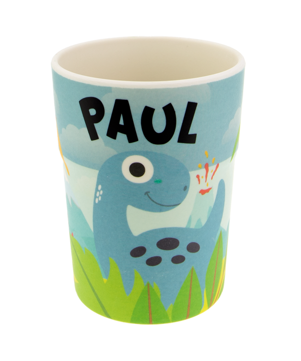 Bunter personalisierter Namens Kinderbecher mit  Namen Paul