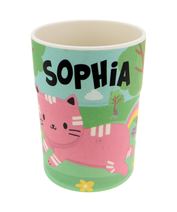 Bunter personalisierter Namens Kinderbecher mit  Namen Sophia