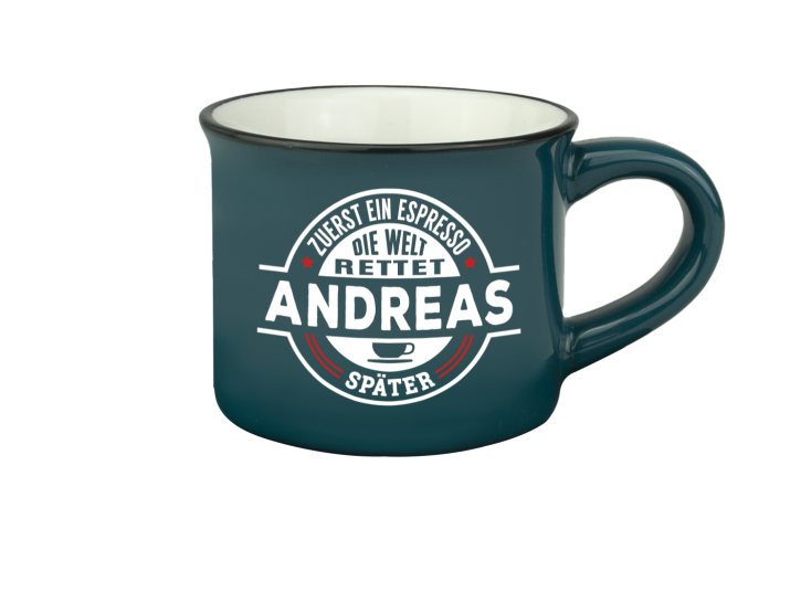 Persönliche Espressotasse Mokkatasse - Andreas