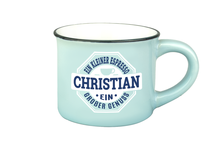 Persönliche Espressotasse Mokkatasse - Christian