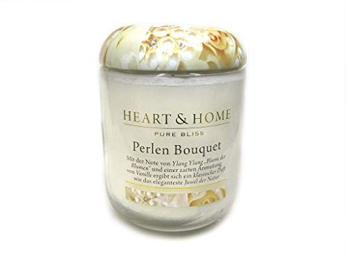 Grosse Duftkerze im Glas Perlen Bouquet -Serie Pure Bliss340g Grundpreis 1kg/97,03EUR