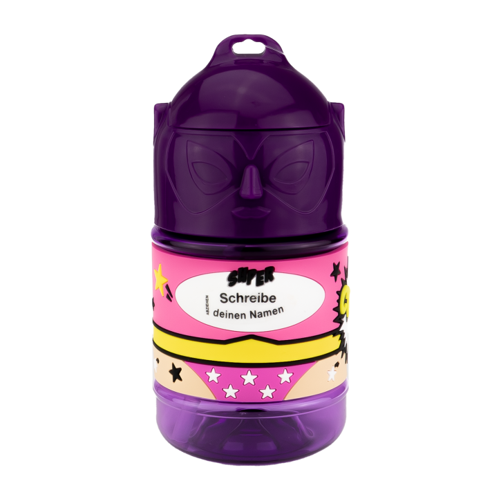 Wasserflasche f. Kinder mit Namen für Schule und Freizeit-BPA frei-Trinkflasche Blanko Lila w Wasserflasche f. Kinder mit Namen für Schule und Freizeit-BPA frei-Trinkflasche Blanko Lila w