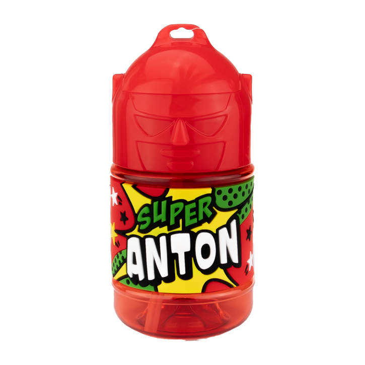 Wasserflasche f. Kinder mit Namen für Schule und Freizeit-BPA frei-Trinkflasche Anton Wasserflasche f. Kinder mit Namen für Schule und Freizeit-BPA frei-Trinkflasche Anton