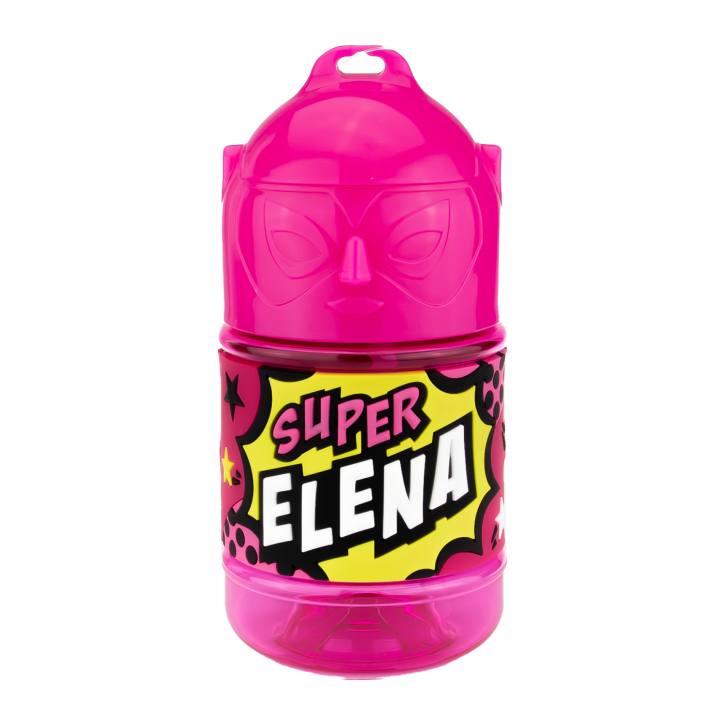 Wasserflasche f. Kinder mit Namen für Schule und Freizeit-BPA frei-Trinkflasche Elena