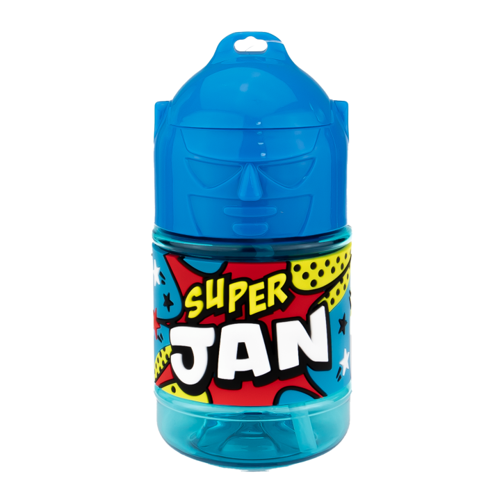 Wasserflasche f. Kinder mit Namen für Schule und Freizeit-BPA frei-Trinkflasche Jan Wasserflasche f. Kinder mit Namen für Schule und Freizeit-BPA frei-Trinkflasche Jan