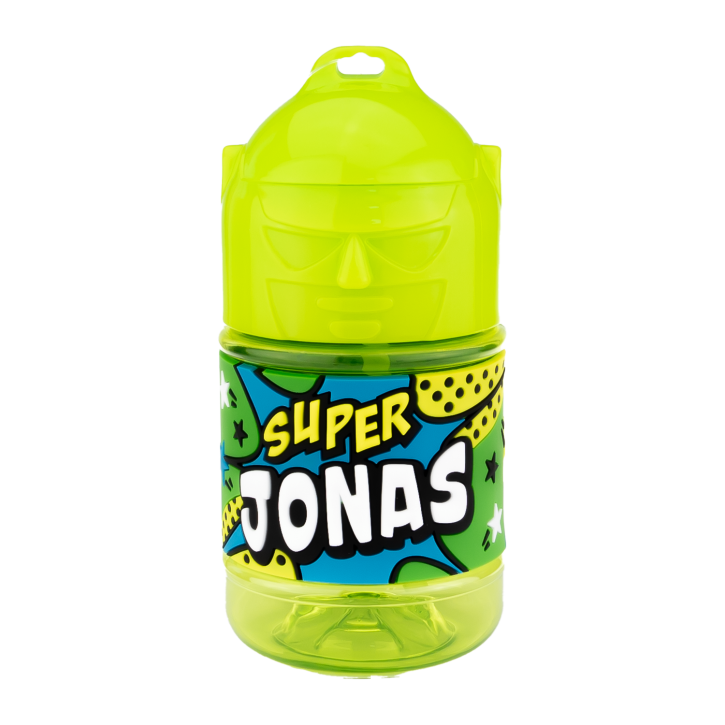 Wasserflasche f. Kinder mit Namen für Schule und Freizeit-BPA frei-Trinkflasche Jonas Wasserflasche f. Kinder mit Namen für Schule und Freizeit-BPA frei-Trinkflasche Jonas