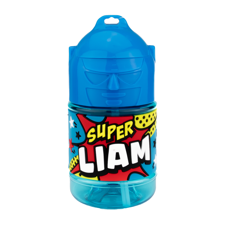 Wasserflasche f. Kinder mit Namen für Schule und Freizeit-BPA frei-Trinkflasche Liam