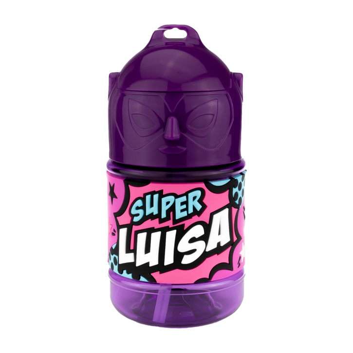 Wasserflasche f. Kinder mit Namen für Schule und Freizeit-BPA frei-Trinkflasche Luisa