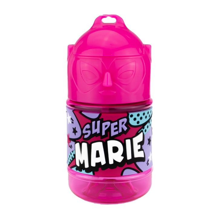 Wasserflasche f. Kinder mit Namen für Schule und Freizeit-BPA frei-Trinkflasche Marie