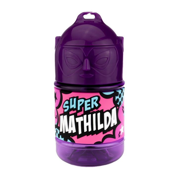 Wasserflasche f. Kinder mit Namen für Schule und Freizeit-BPA frei-Trinkflasche Mathilda