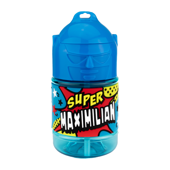 Wasserflasche f. Kinder mit Namen für Schule und Freizeit-BPA frei-Trinkflasche Maximilian