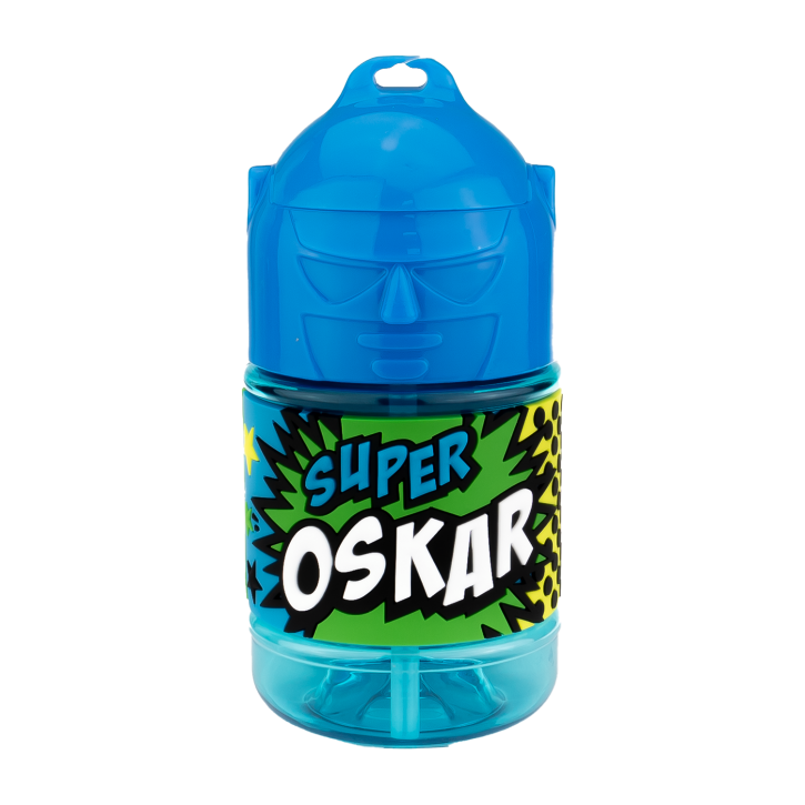 Wasserflasche f. Kinder mit Namen für Schule und Freizeit-BPA frei-Trinkflasche Oskar