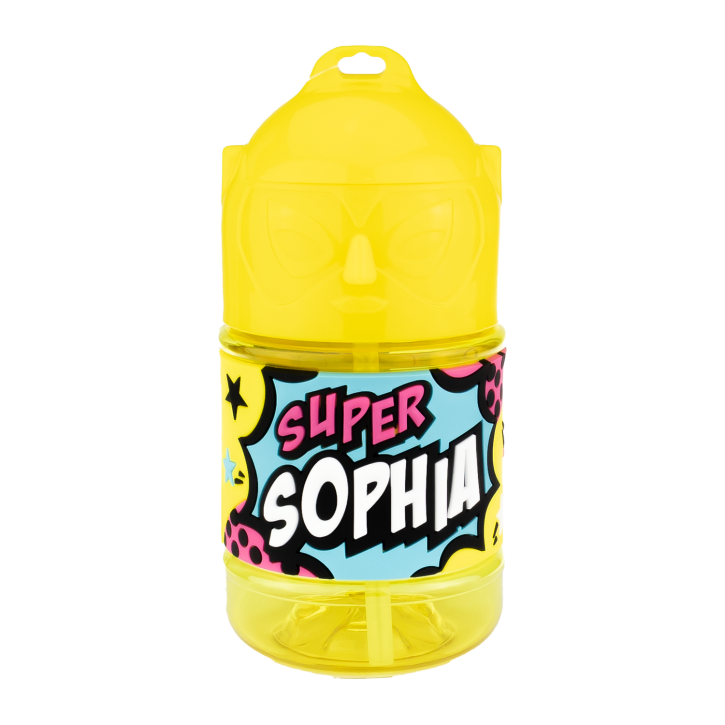 Wasserflasche f. Kinder mit Namen für Schule und Freizeit-BPA frei-Trinkflasche Sophia