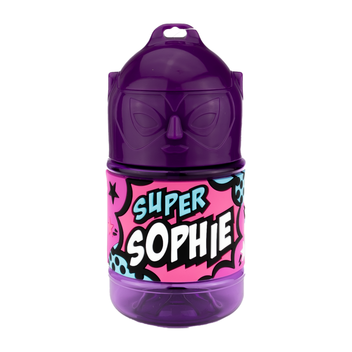Wasserflasche f. Kinder mit Namen für Schule und Freizeit-BPA frei-Trinkflasche Sophie