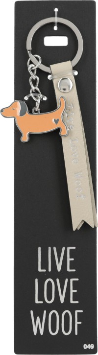 Schluesselanhänger  Live Love Woof- /Nr.49