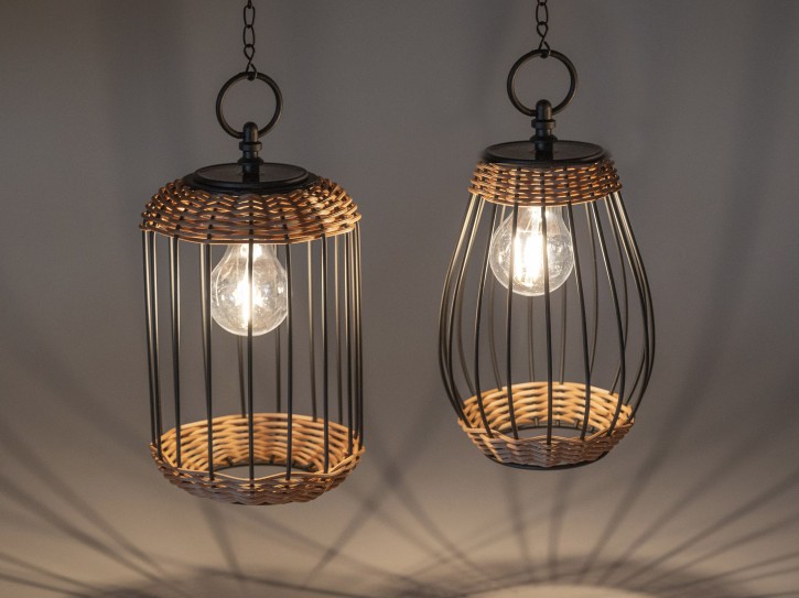 Dekorative Hänger Laterne mit Solar-Licht 23cm 1 Stück von 2 Varianten Lieferumfang