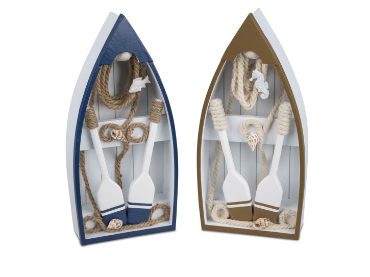 Dekoratives Boot mit Paddel 1 Stück Lieferumfang 16x7x34cm aus Holz Dekoratives Boot mit Paddel 1 Stück Lieferumfang 16x7x34cm aus Holz