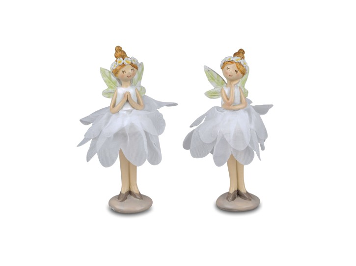 Elfen mit Textil-Röckchen 5x12cm, 2 Stück im Set