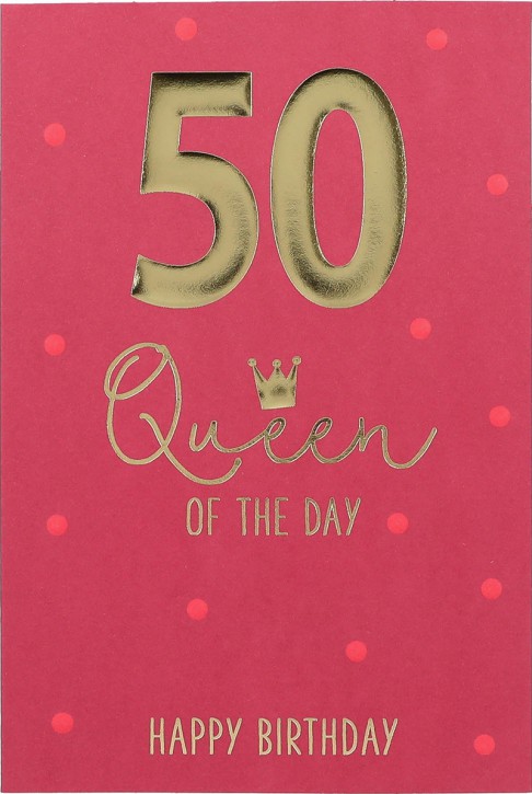 11566 Depesche Zahlenkarte, Glückwunschkarte-50  Queen of the Day