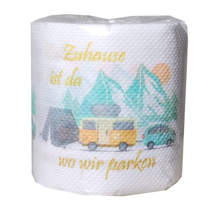 Toilettenpapier Camping - Motiv: Wohnmobil - ca. 25 m auf Rolle - Breite: 10 cm - 15 m lang - 7 cm breit 10843 Mehrfarbig