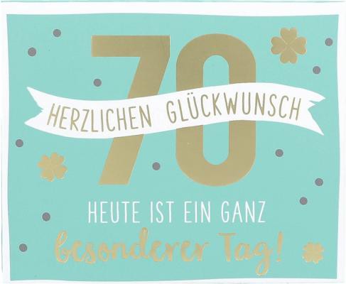 WUNSCHERFÜLLER Soundboxen Zahlengeburtstage 1 Stück - 70 Herzlichen Glückwunsch!-  zum 70. Geburtstag