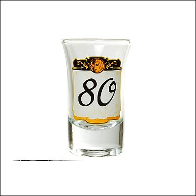 Schnapsglas zum Geburtstag 80 elegant Artikel 70635 Lieferumfang 1 Stück