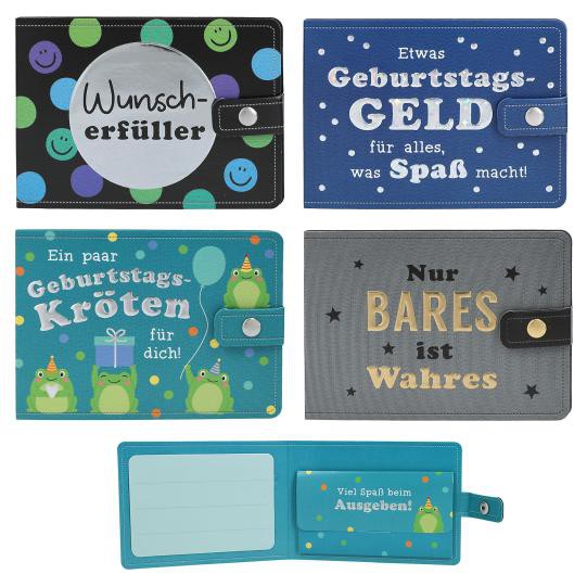 WUNSCHERFÜLLER Geschenk-Portemonnaie Set von 4 Stück | kreative Geldgeschenk Verpackung