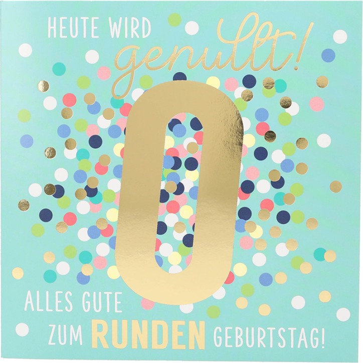 Zahlenkarte zum 35. Geburtstag mit Musik, veredelte Klappkarte mit originellem Innentext, inkl. Umschlag, Format 15,5 x 15,5 cm