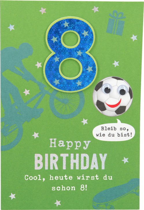 11566 Depesche Zahlenkarte, Glückwunschkarte-8 Happy Birthday Cool, heute wirst du